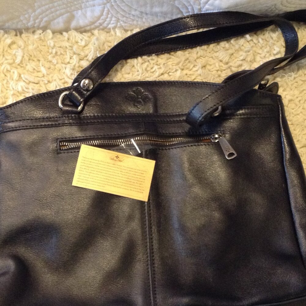 NWOT Authentic Patricia Nash "Poppy Tote" Black Collectible quality Quiet Lux - Picture 2 of 7